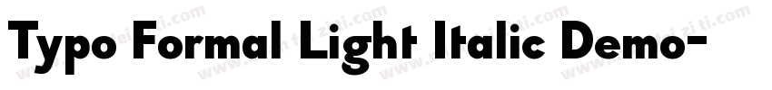 Typo Formal Light Italic Demo字体转换